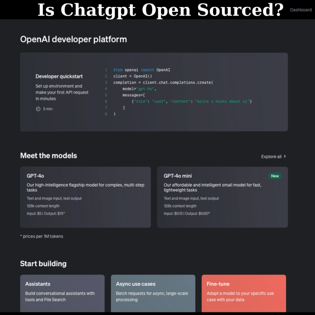 is chatgpt open sourced? Picture